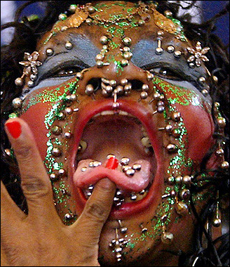 Elaine Davidson, the most pierced woman 